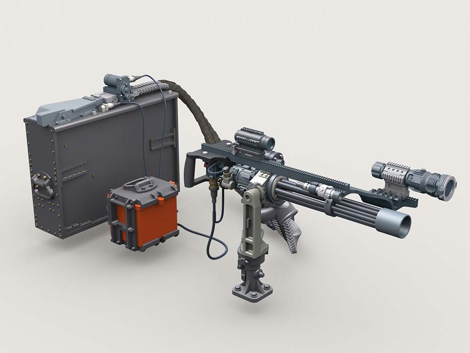 1/35 M134D Minigun Basic Set #1, w/4000rd Ammo Box - Click Image to Close
