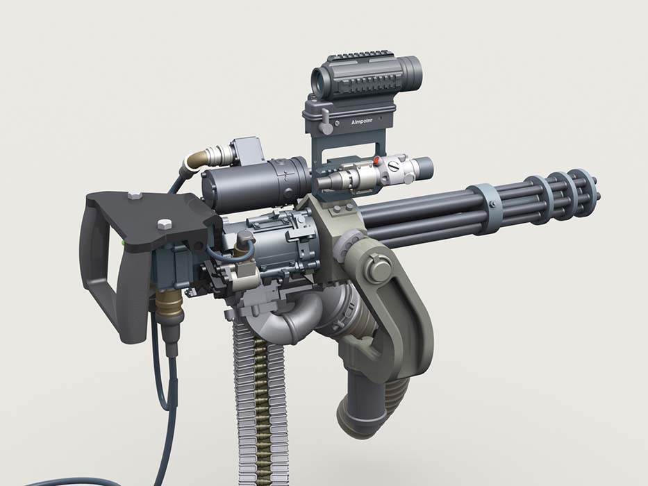 1/35 M134D Minigun Basic Set #1, w/4000rd Ammo Box - Click Image to Close
