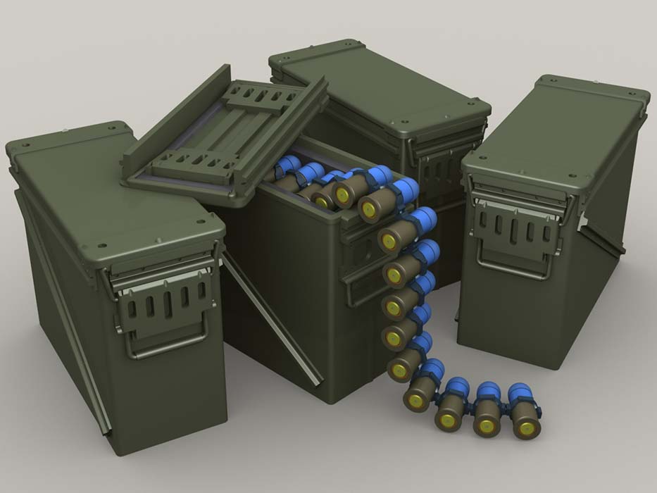 1/35 M548 40mm 48R Ammo Can Set (10 pcs) - Click Image to Close