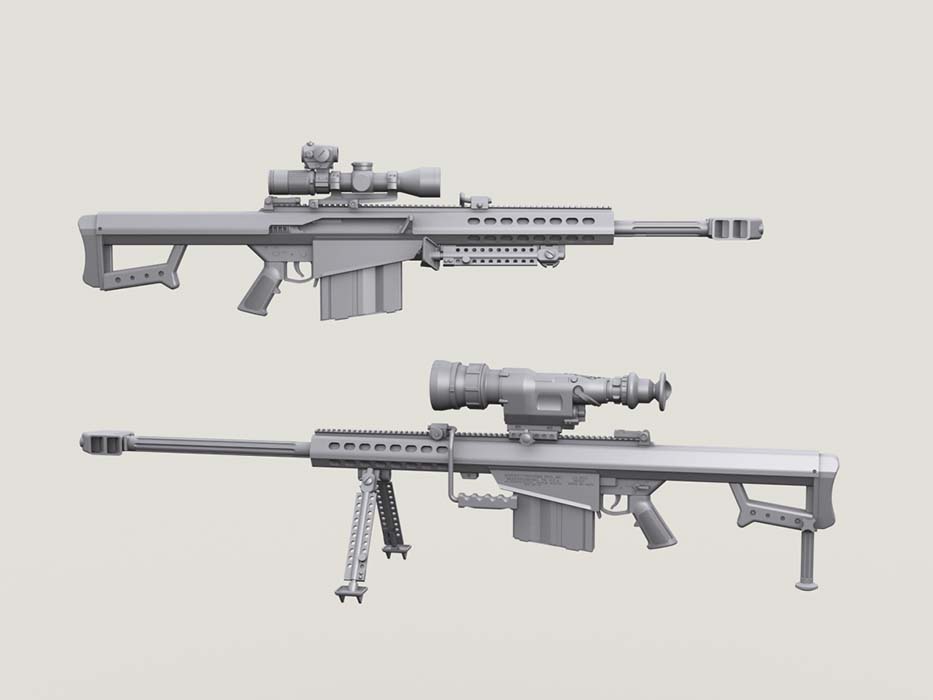 1/35 Barrett M107 Sniper Rifle Set - Click Image to Close