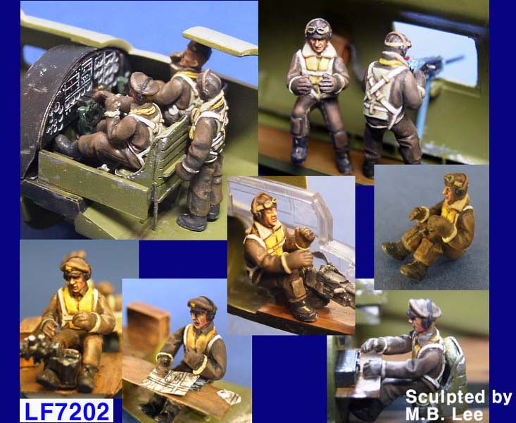 1/72 B-17 Flying Fortress Crew Set (10 Figures) - Click Image to Close
