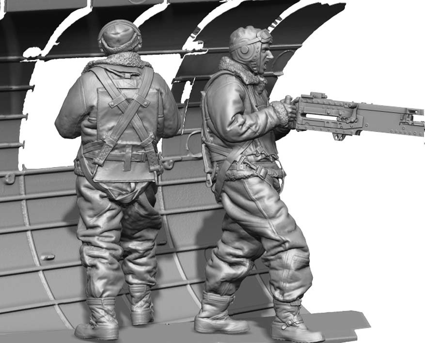 1/72 WWII US Bomber Waist Gunner - Click Image to Close