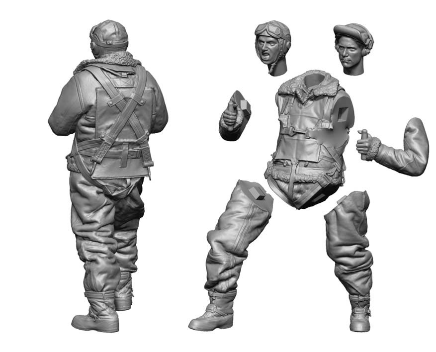 1/72 WWII US Bomber Waist Gunner - Click Image to Close
