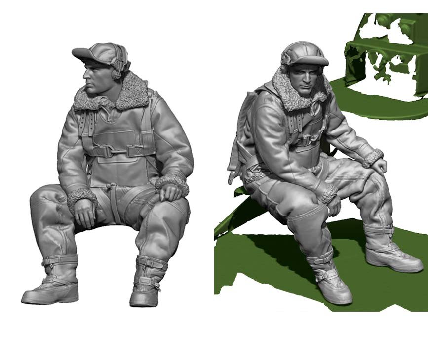 1/72 WWII US Bomber Radio Operator (Flight Engineer) - Click Image to Close