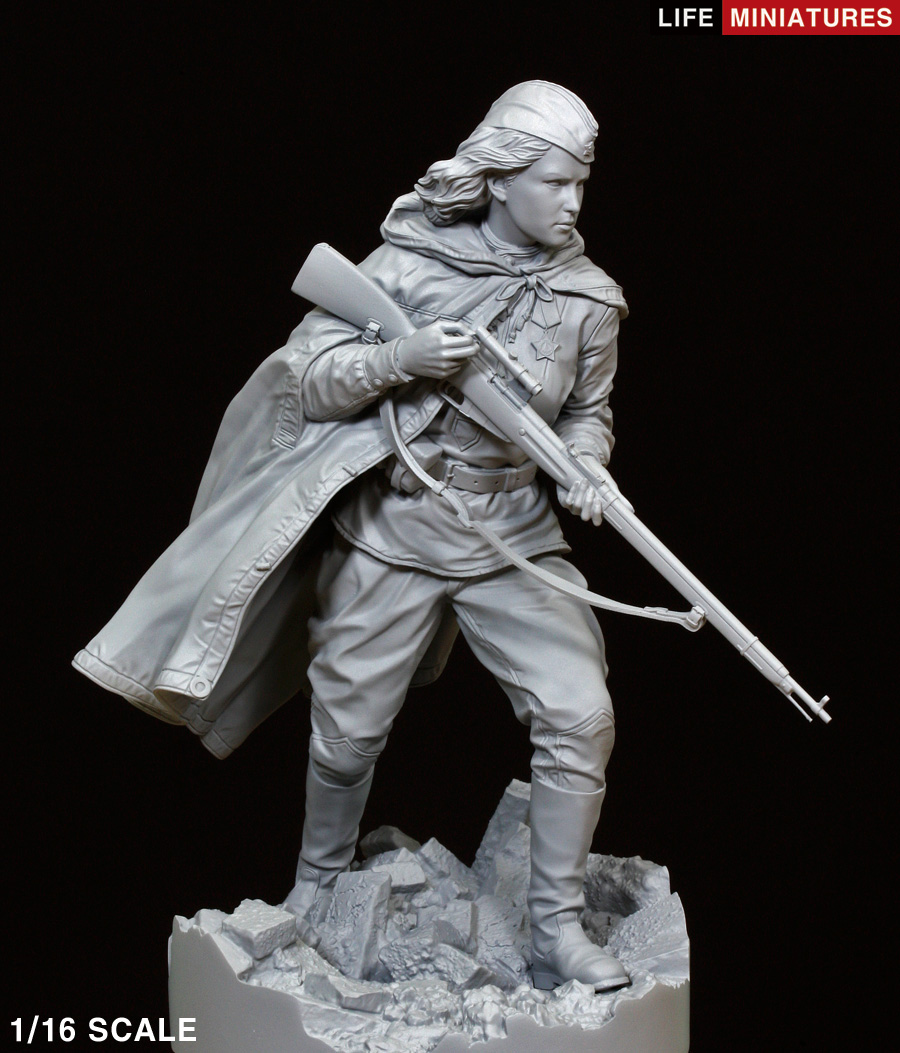 1/16 WWII Red Army Female Sniper - Click Image to Close