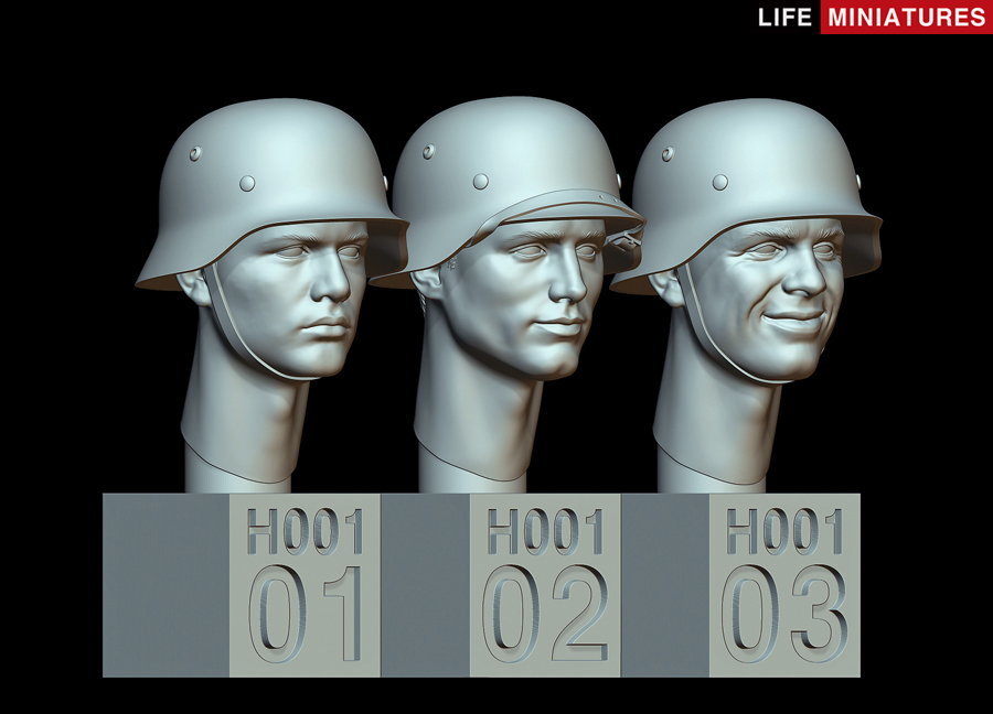 1/35 WWII German Heads Set #1 - Click Image to Close
