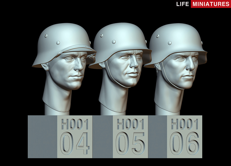 1/35 WWII German Heads Set #1 - Click Image to Close