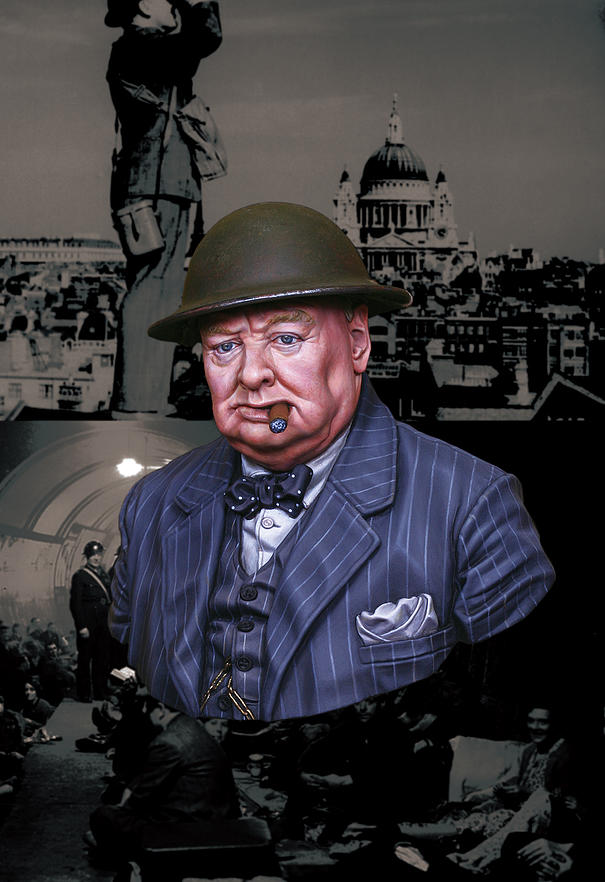 1/10 "Never Surrender" British Prime Minister Winston Churchill - Click Image to Close