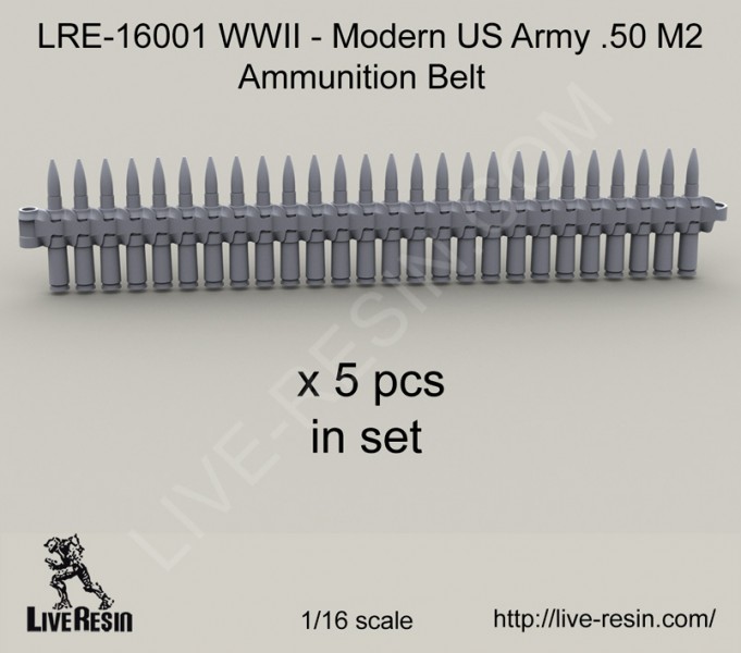 1/16 WWII & Modern US Army Cal.50 M2 Ammunition Belt - Click Image to Close