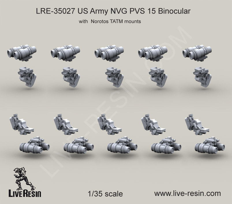 1/35 US Army NVG PVS 15 Binocular with Norotos TATM Mounts - Click Image to Close
