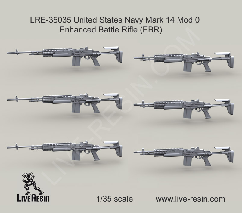 1/35 US Navy Mark 14 Mod 0 Enhanced Battle Rifle (EBR) - Click Image to Close