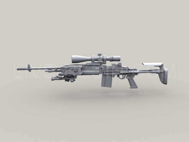 1/35 US Navy Mark 14 Mod 0 Enhanced Battle Rifle (EBR) - Click Image to Close