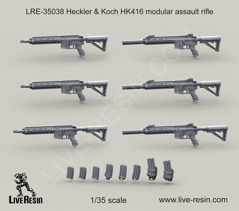 1/35 HK416 Modular Assault Rifle - Click Image to Close