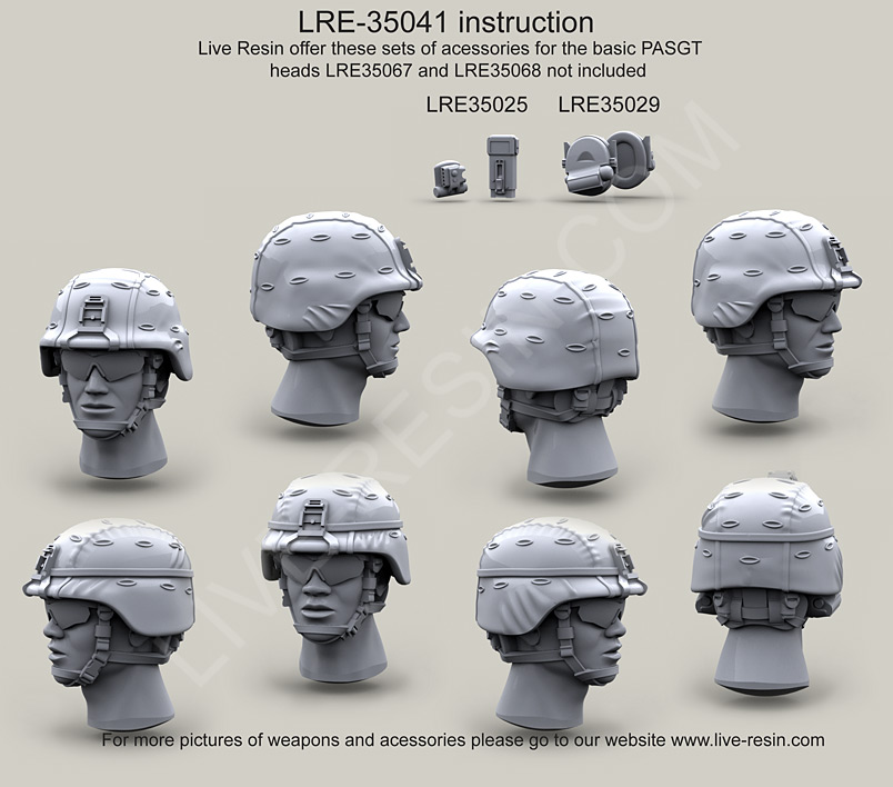 1/35 US Army/USMC PASGT Helmet with Cover - Click Image to Close