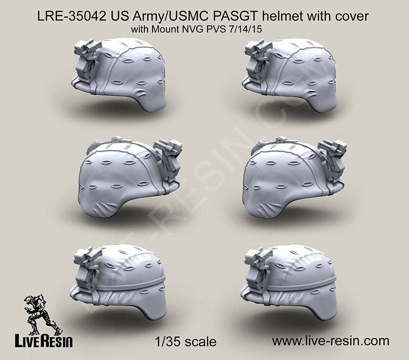 1/35 US Army/USMC PASGT Helmet with Cover - Click Image to Close