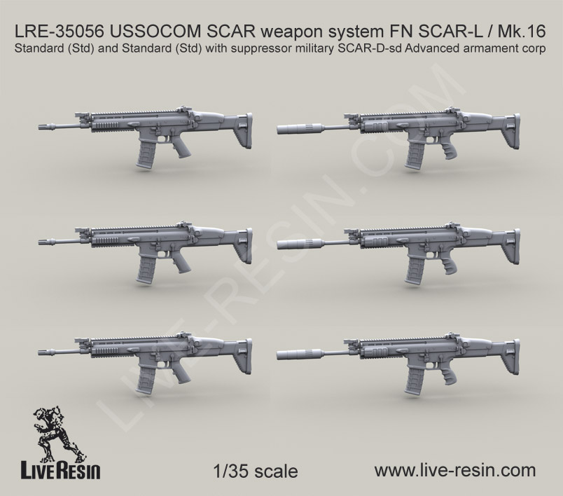 1/35 USSOCOM SCAR Weapon System FN SCAR-L / Mk.16 #2 - Click Image to Close