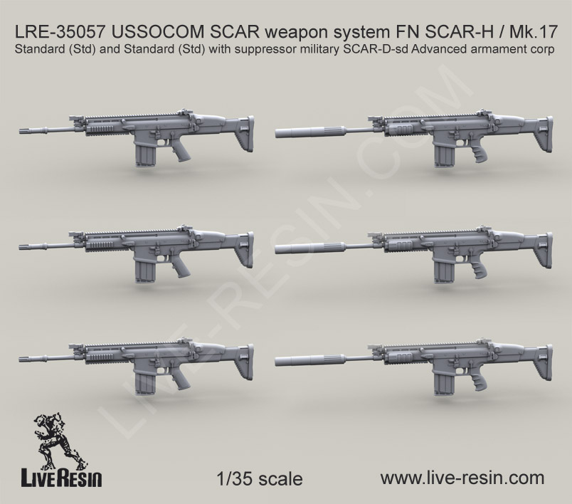 1/35 USSOCOM SCAR Weapon System FN SCAR-H / Mk.17 #2 - Click Image to Close