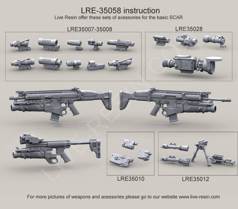 1/35 USSOCOM SCAR Weapon System FN SCAR-L / Mk.16 #3 - Click Image to Close