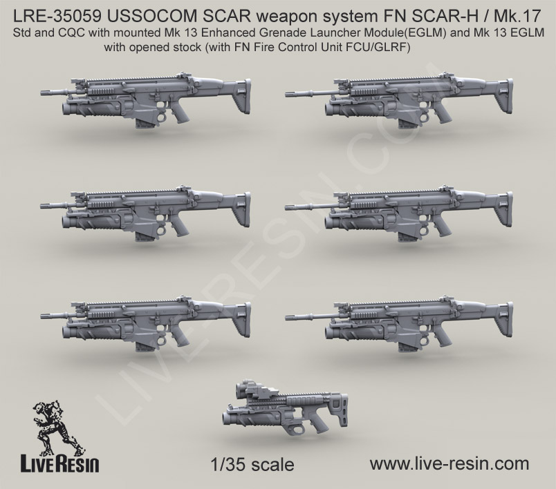 1/35 USSOCOM SCAR Weapon System FN SCAR-H / Mk.17 #3 - Click Image to Close