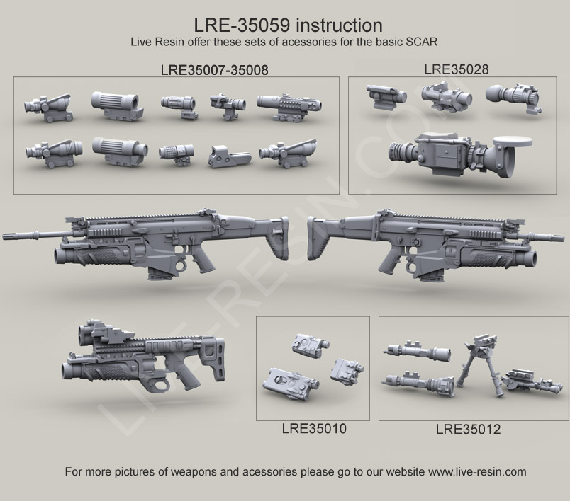1/35 USSOCOM SCAR Weapon System FN SCAR-H / Mk.17 #3 - Click Image to Close