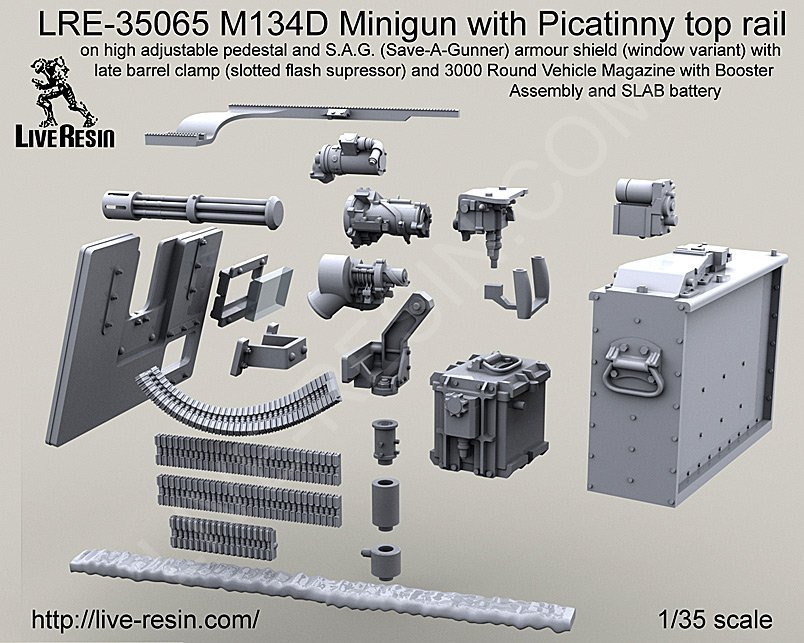 1/35 M134D Minigun with Picatinny Top Rail #3 - Click Image to Close