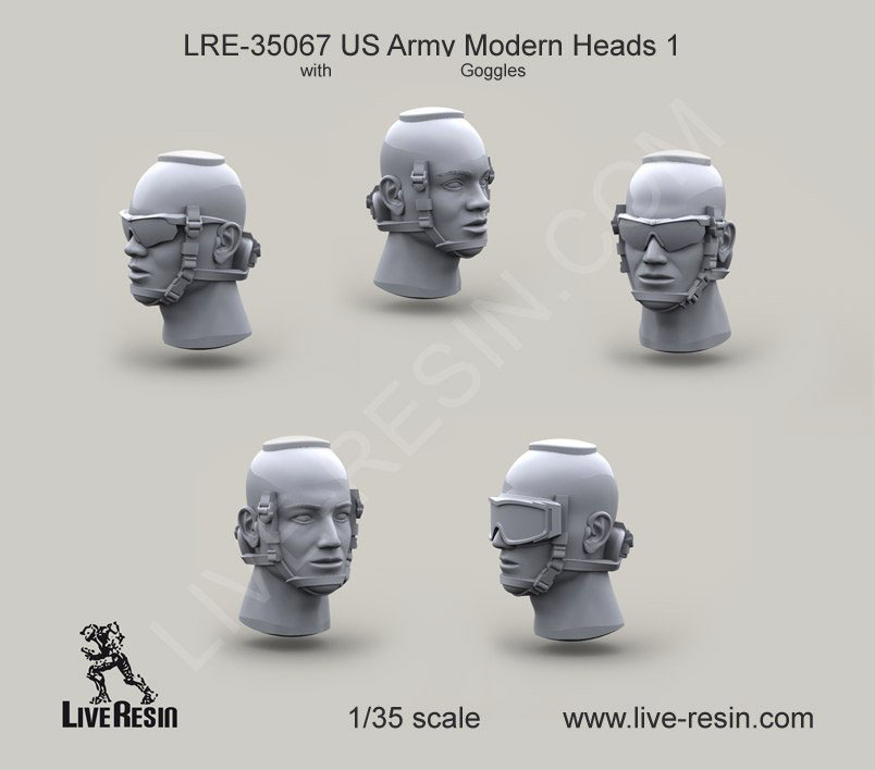 1/35 US Army Modern Heads - Click Image to Close