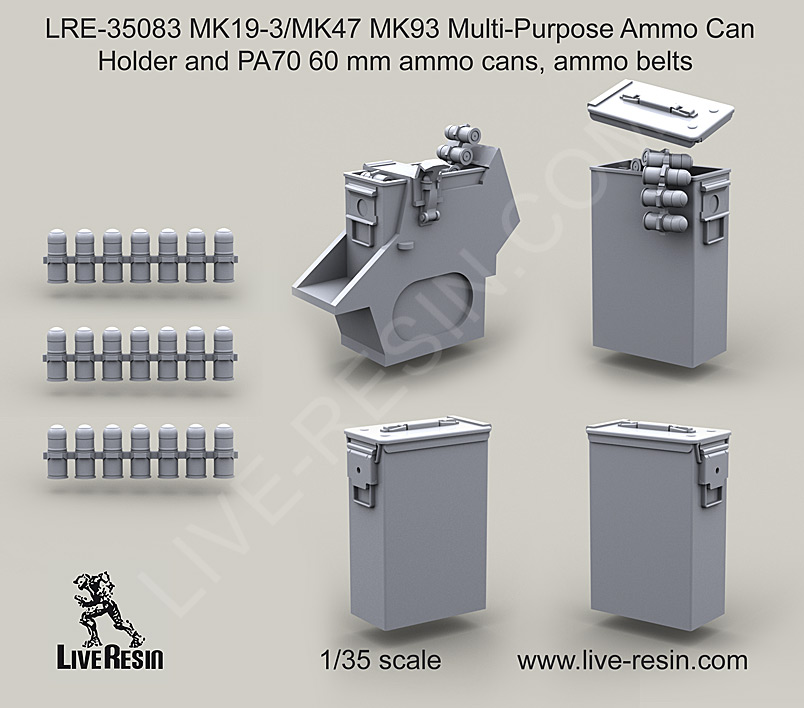 1/35 MK19-3/MK47 MK93 Multi-Purpose Ammo Can Holder - Click Image to Close