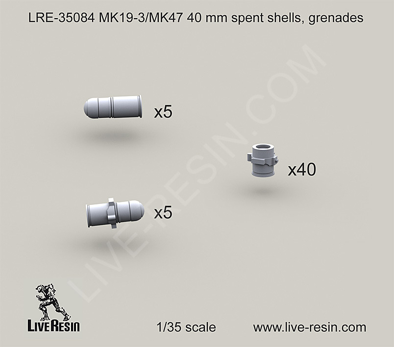 1/35 MK19-3/MK47 40mm Grenades, Spent Shells - Click Image to Close