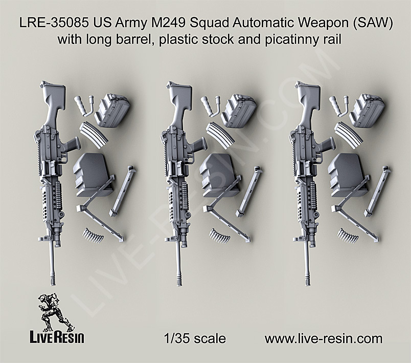 1/35 US Army M249 Squad Automatic Weapon (SAW) - Click Image to Close