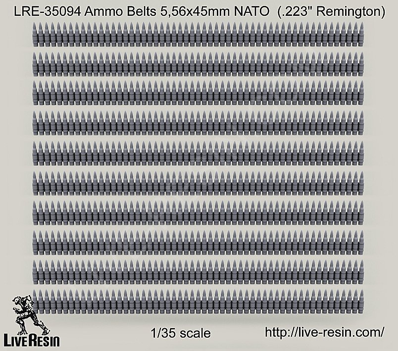 1/35 Ammo Belts 5.56x45mm NATO (.223" Remington) - Click Image to Close