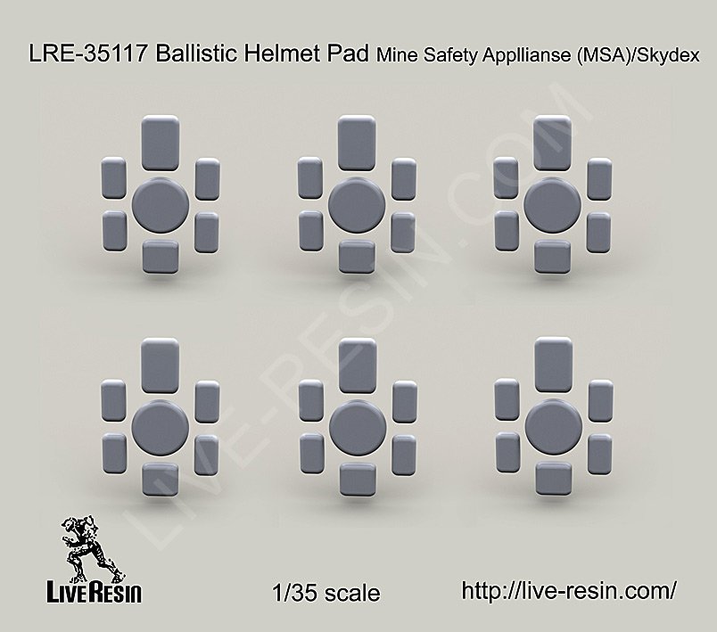 1/35 Ballistic Helmet Pad Mine Safety Appllianse (MSA)/Skydex - Click Image to Close