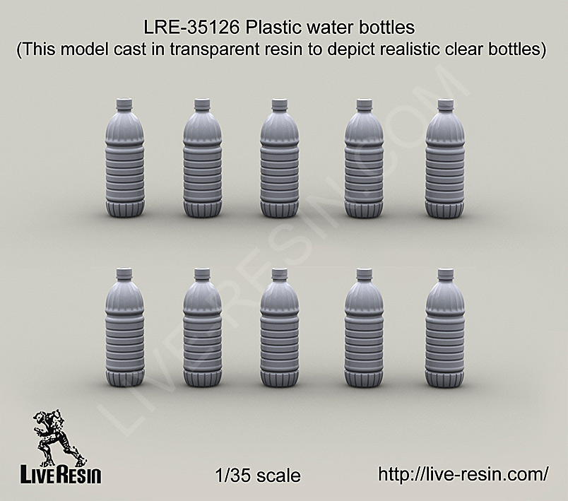 1/35 Water Bottles (Transparent Resin) - Click Image to Close
