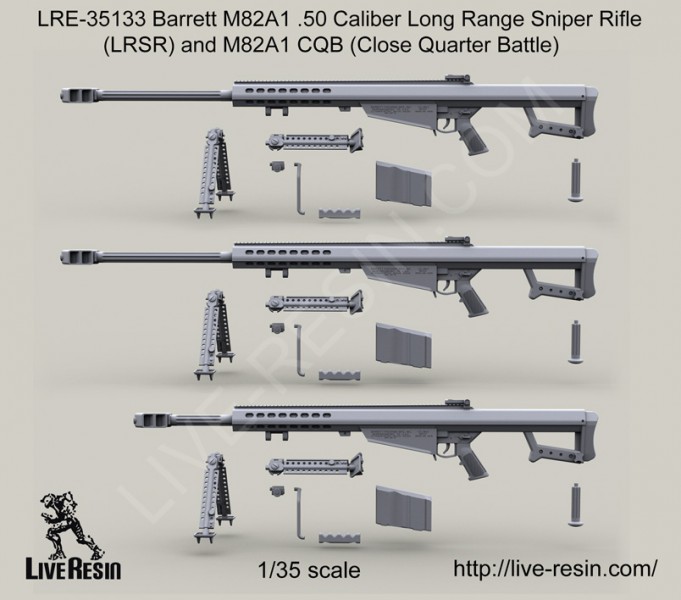 1/35 Barrett M82A1 Cal.50 LRSR and M82A1 CQB - Click Image to Close