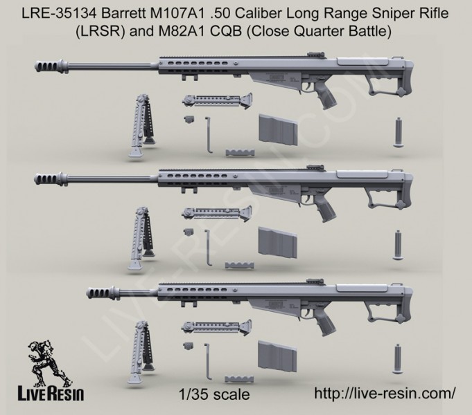 1/35 Barrett M107A1 Cal.50 LRSR and M107A1 CQB - Click Image to Close