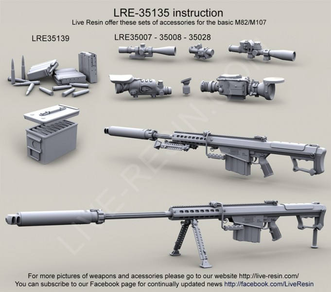 1/35 Barrett M107A1 Cal.50 LRSR and LRSR CQB - Click Image to Close