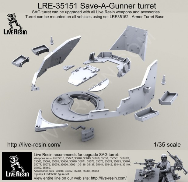 1/35 Save-A-Gunner Turret for all Vehicles - Click Image to Close