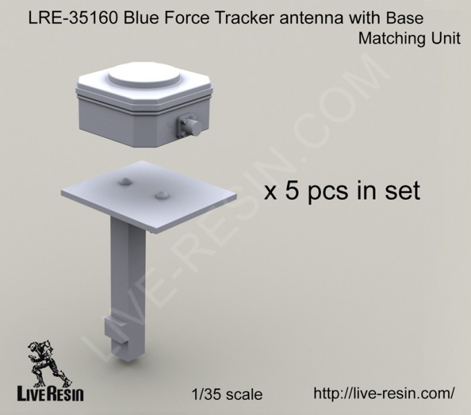 1/35 Blue Force Tracker Antenna with Base Matching Unit - Click Image to Close