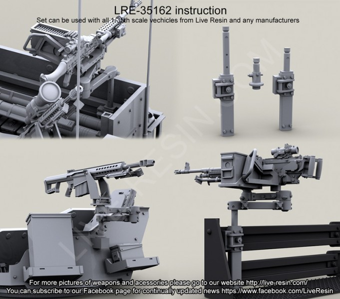 1/35 Mounting Brackets for Swing Arms and Vertical Arm Gun Mount - Click Image to Close
