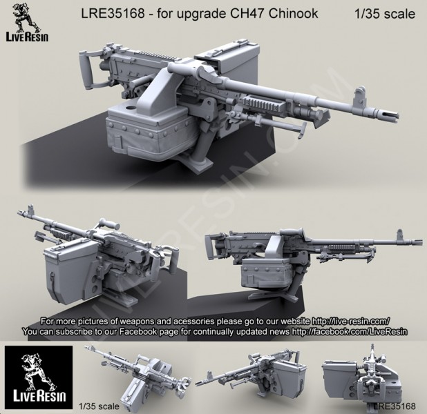 1/35 CH-47 Chinook Back Ramp Weapon Mount with M240D - Click Image to Close