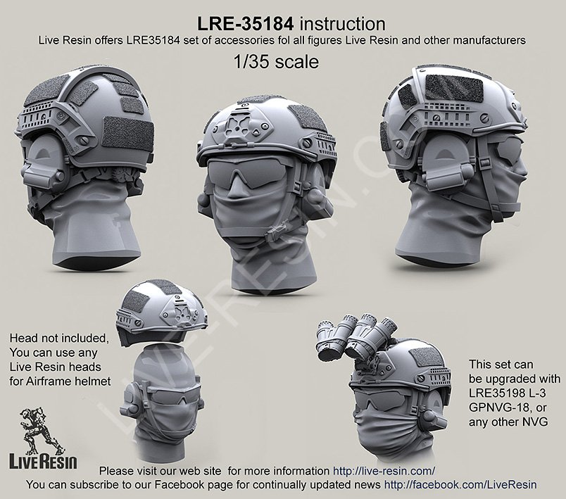 1/35 Airframe Helmet without Helmet Cover - Click Image to Close
