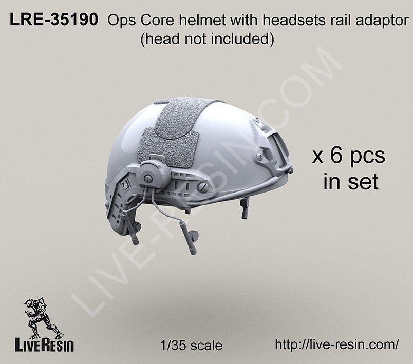 1/35 Ops Core Helmet with Headsets Rail Adaptor - Click Image to Close