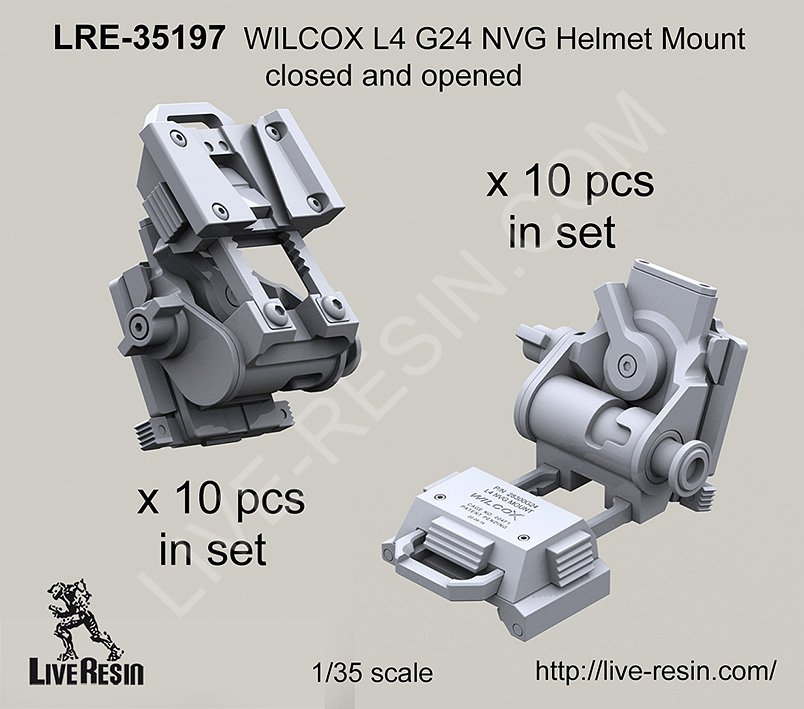 1/35 WILCOX L4 G24 NVG Helmet Mount Closed and Opened - Click Image to Close