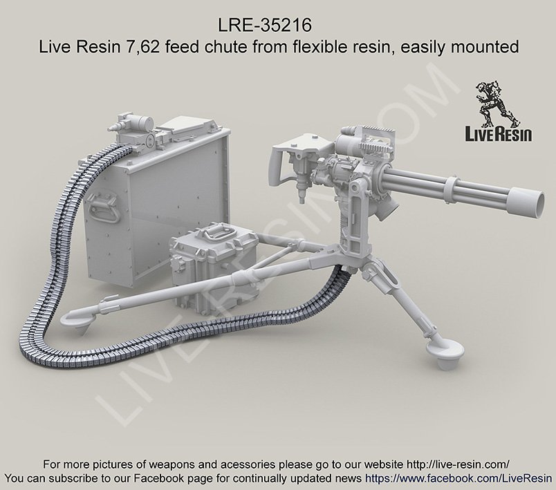 1/35 7.62 Feed Chute from Flexible Resin, High Flexible - Click Image to Close