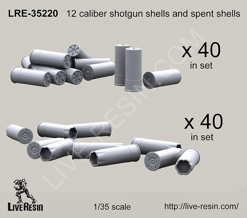 1/35 12 Caliber Shells and Spent Shells - Click Image to Close