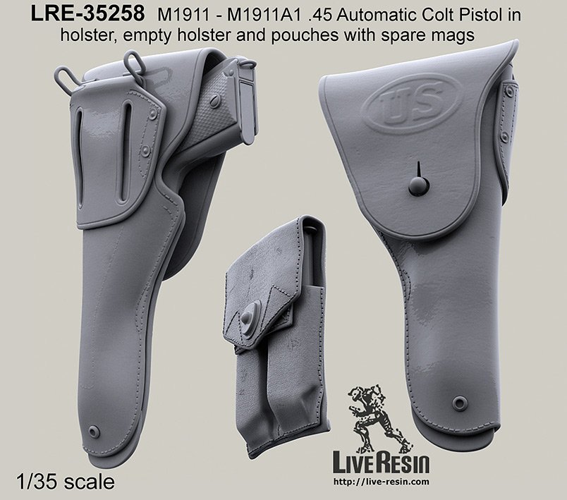 1/35 M1911, M1911A1 Cal.45 Automatic Colt Pistol Holster #1 - Click Image to Close