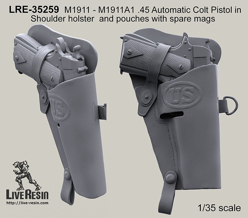 1/35 M1911, M1911A1 Cal.45 Automatic Colt Pistol Holster #2 - Click Image to Close