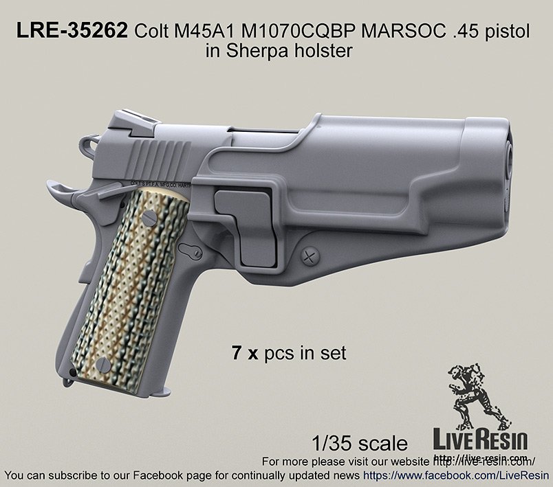 1/35 Colt M45A1 M1070CQBP MARSOC Cal.45 Pistol #3 - Click Image to Close