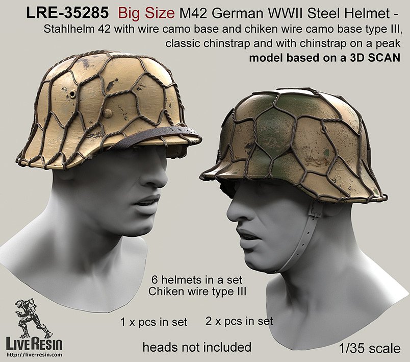 1/35 WWII German M42 Helmet #7 - Click Image to Close