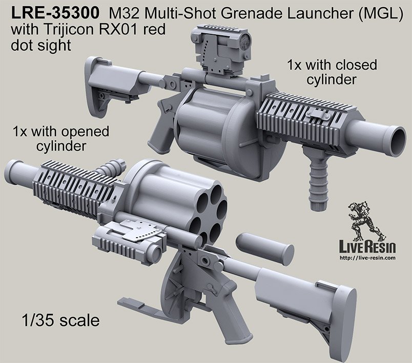 1/35 M32 Multi-Shot Grenade Launcher (MGL) - Click Image to Close