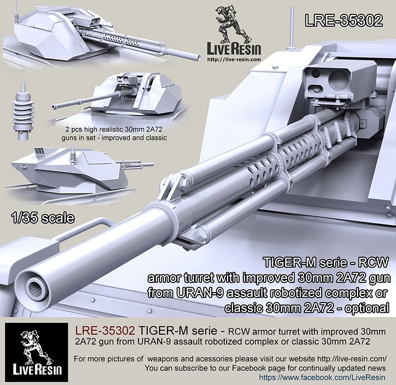 1/35 RCW Armor Turret with 30mm 2A72 Gun - Click Image to Close